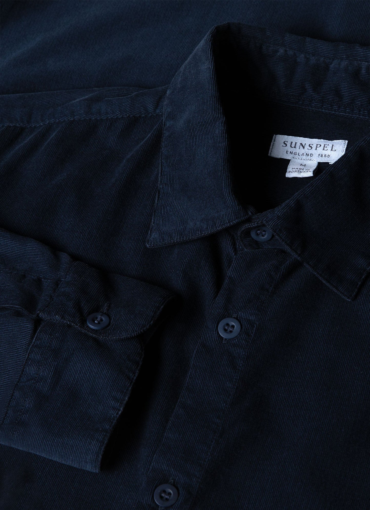 Mens Fine Cord Shirt In Navy Msht2058 Buaa