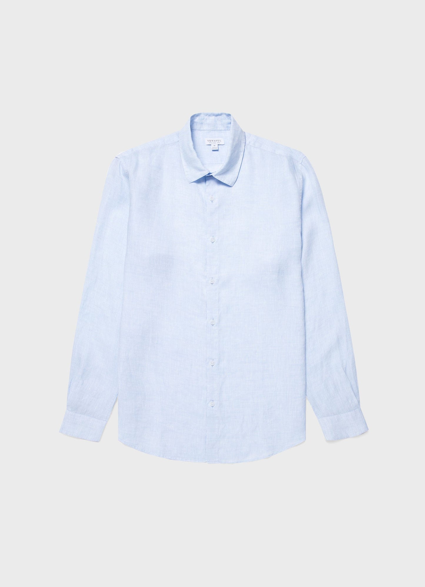 Mens Linen Shirt In Light Blue Msht2106 Buus