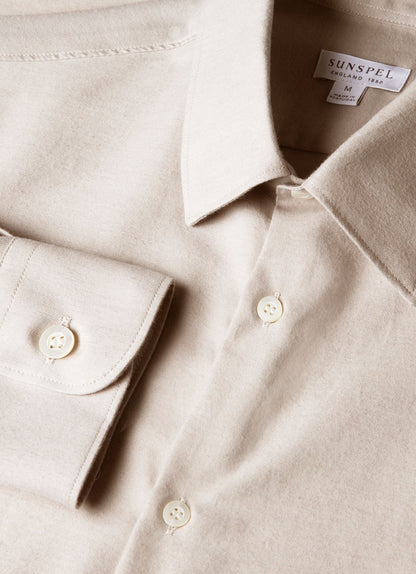 Mens Cotton Cashmere Shirt In Ash Msht2120 Gyfi