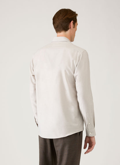 Mens Cotton Cashmere Shirt In Ash Msht2120 Gyfi