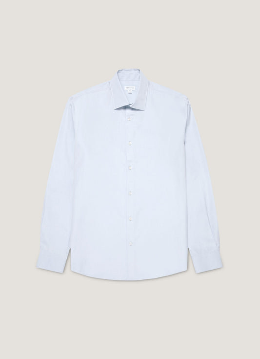 Mens Sea Island Cotton Shirt In Light Blue Msht2122 Bugz