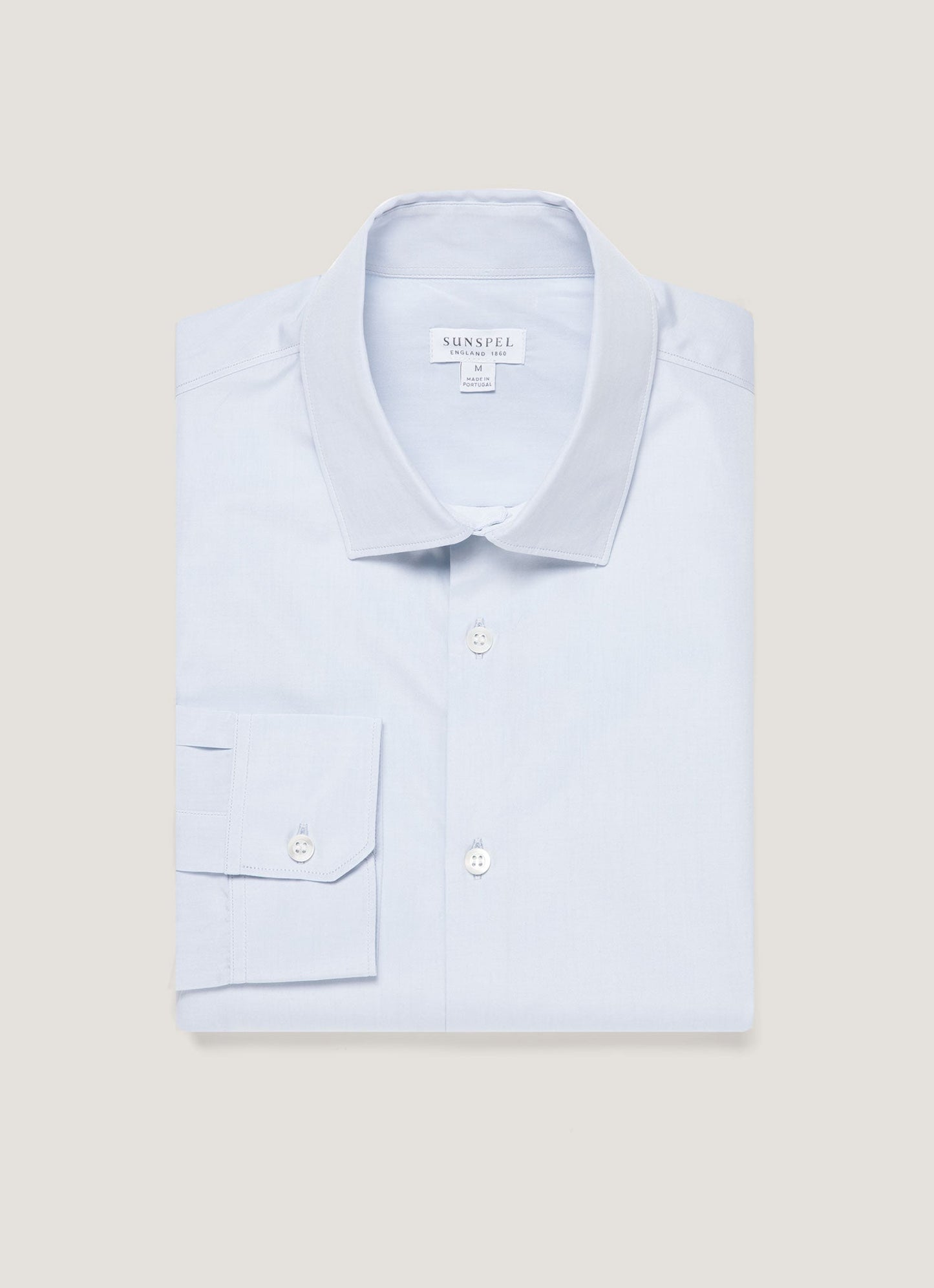 Mens Sea Island Cotton Shirt In Light Blue Msht2122 Bugz