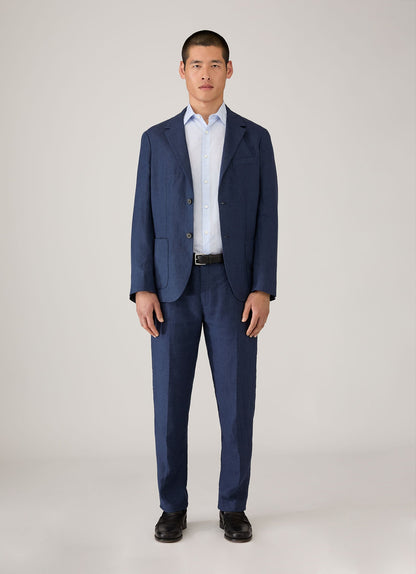 Mens Sea Island Cotton Linen Shirt In Light Blue Msht2125 Buud