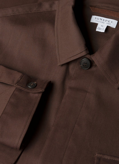 Mens Cotton Cashmere Overshirt In Truffle Msht2129 Brgd