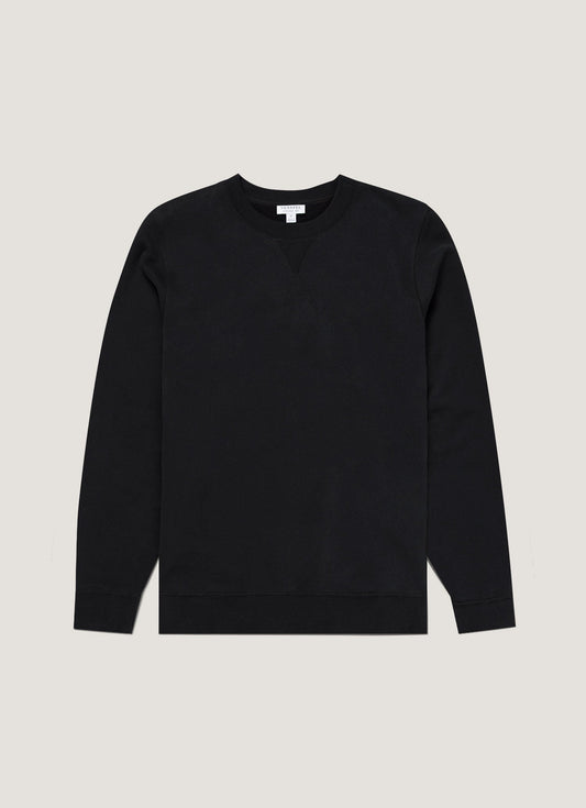 Mens Cotton Loopback Sweatshirt Black Mswe1516