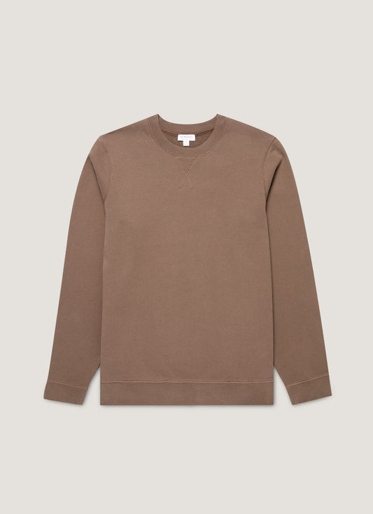 Mens Loopback Sweatshirt In Bark Mswe1516 Brgc