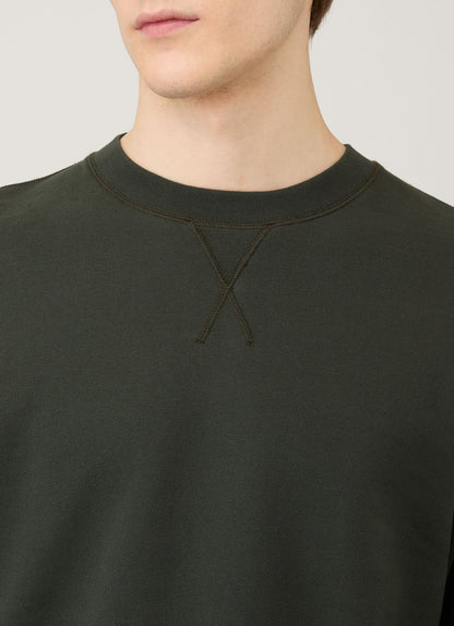 Mens Loopback Sweatshirt In Dark Green Mswe1516 Gnin