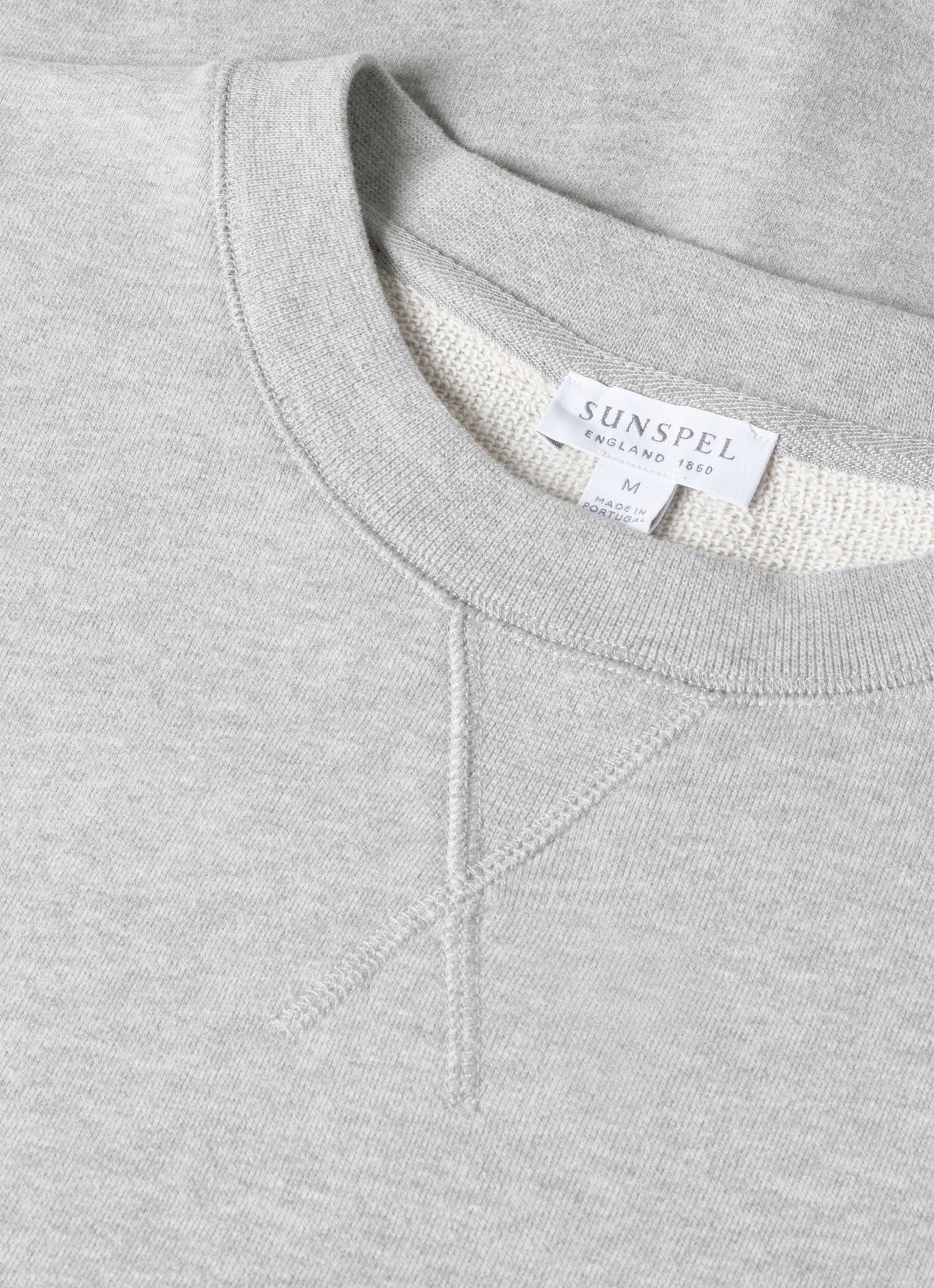 Mens Cotton Loopback Sweatshirt In Grey Melange Mswe1516