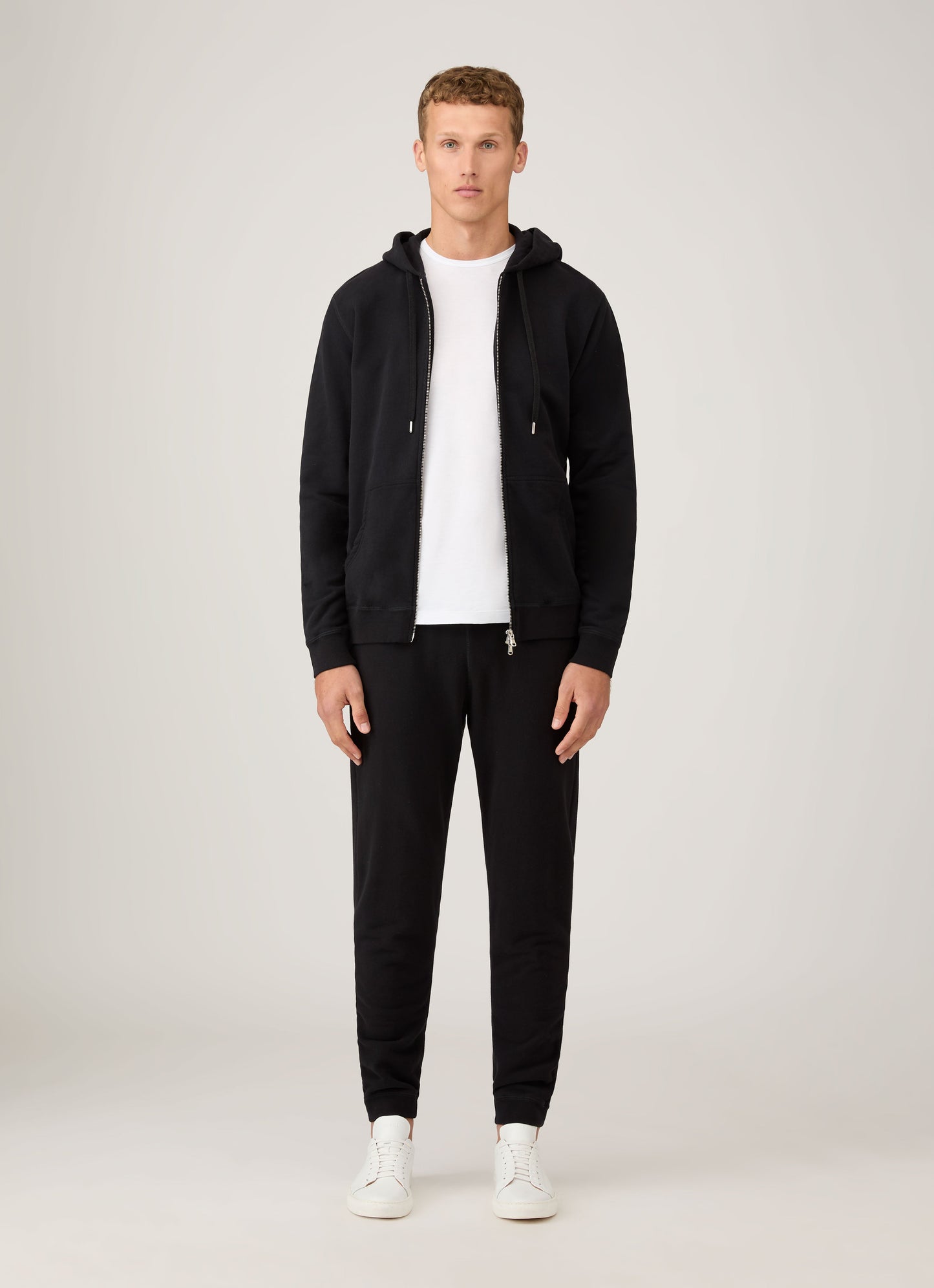 Mens Cotton Loopback Track Pant Black Mtrs1518
