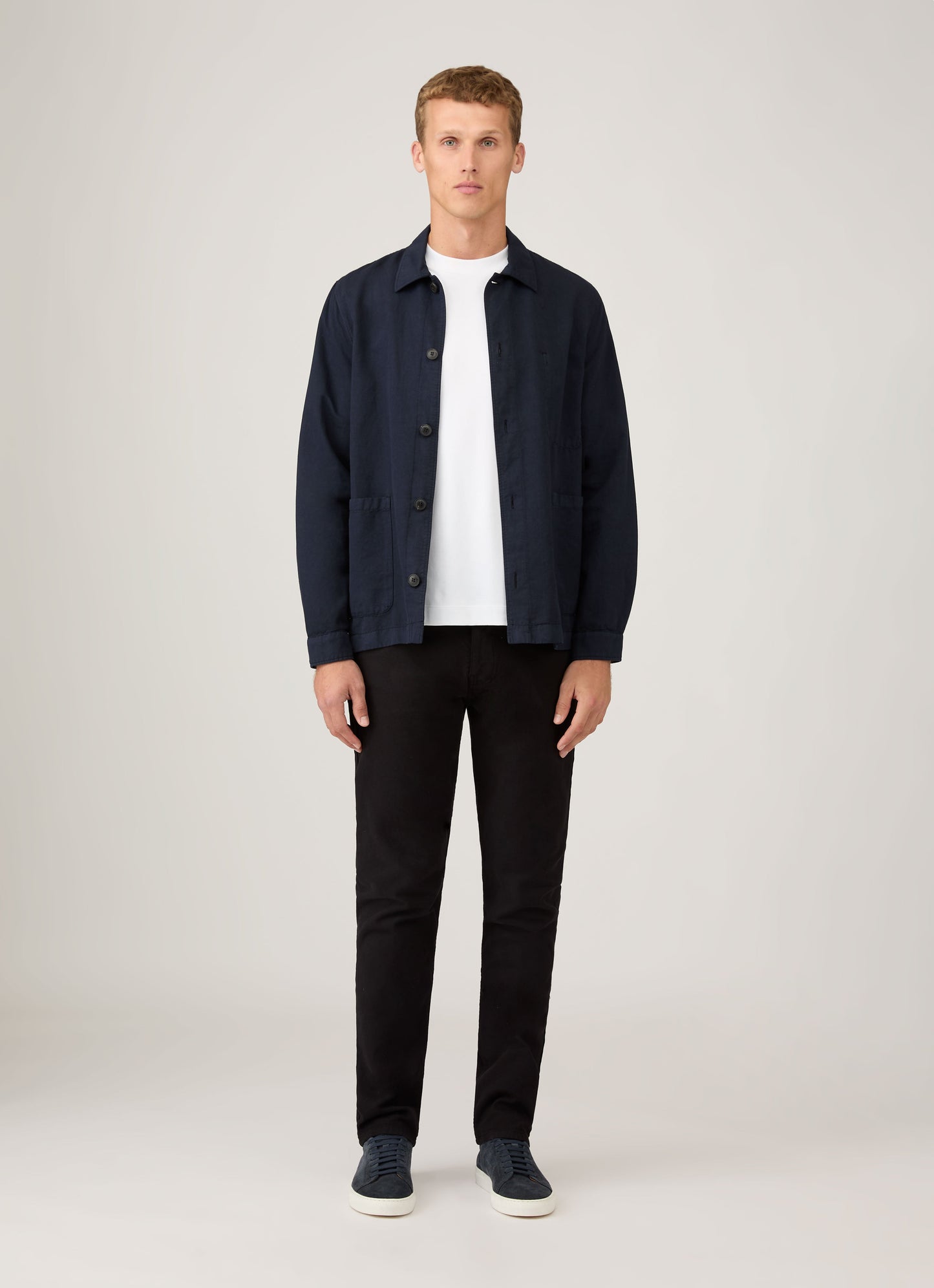 Mens Cotton Twill 5 Pocket Trouser In Black