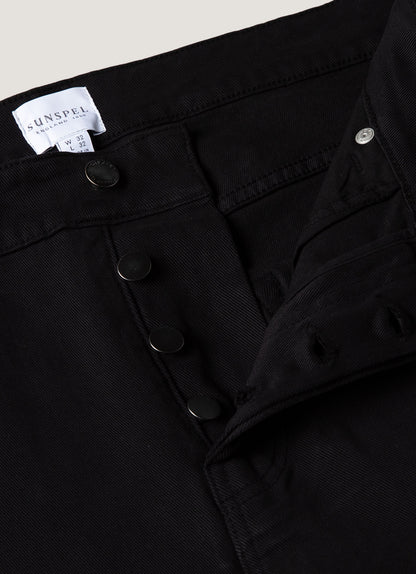 Mens Cotton Twill 5 Pocket Trouser In Black