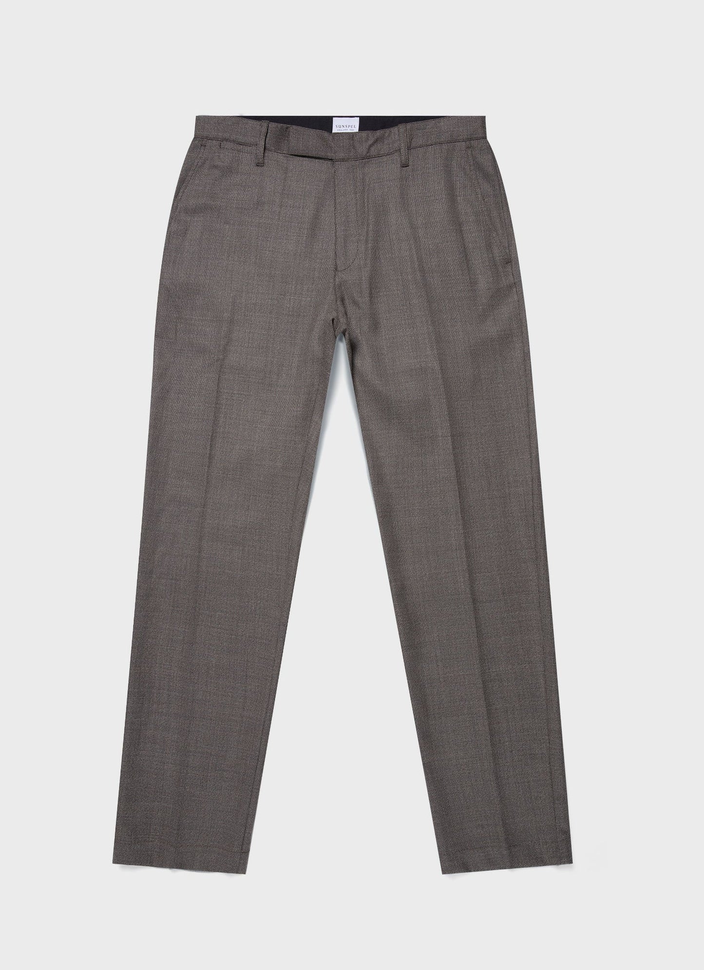Mens Travel Wool Trouser In Dark Stone Melange Mtrs3089 Whhn
