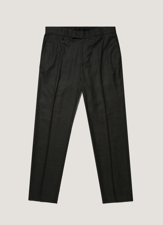 Mens Lightweight Travel Wool Trouser In Dark Charcoal Melange Mtrs3109 Gybg