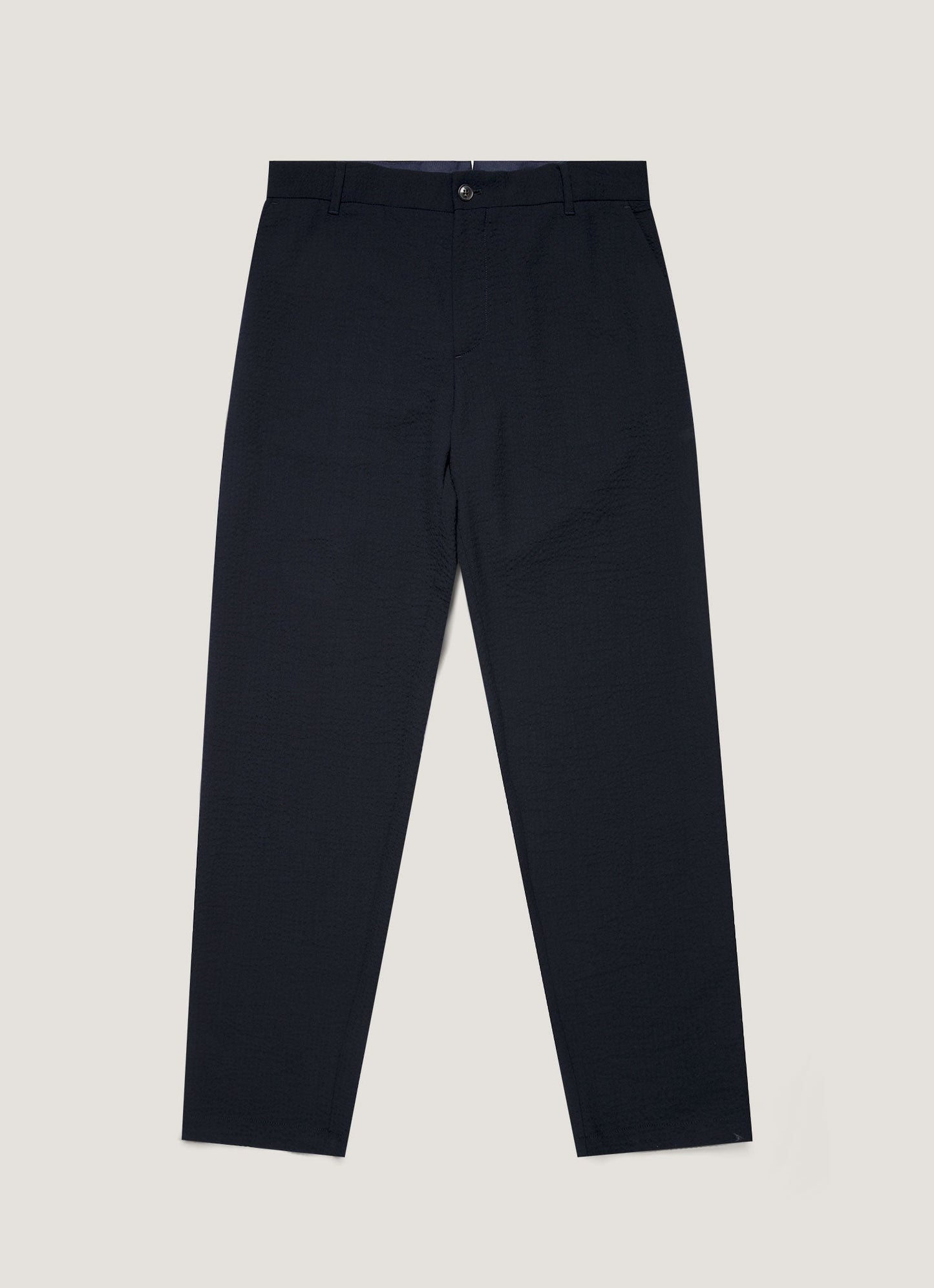 Mens Seersucker Wool Trouser In Navy Mtrs3112 Buaa