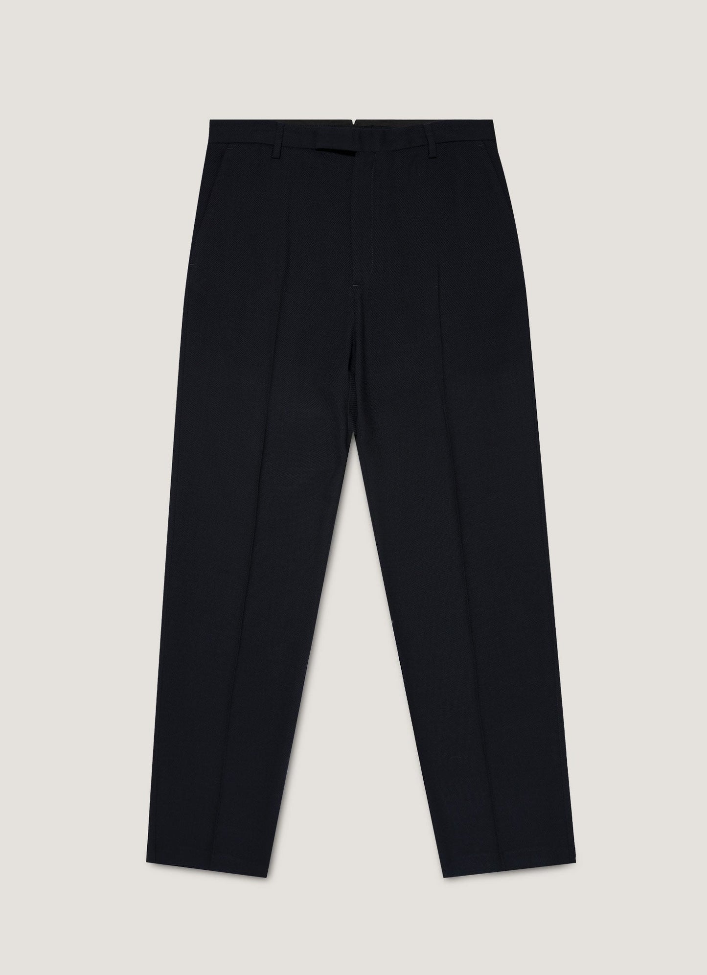 Mens Textured Wool Trouser In Navy Mtrs3116 Buaa