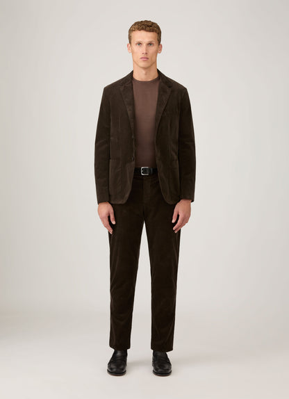 Mens Corduroy Trouser In Coffee Mtrs3118 Bref