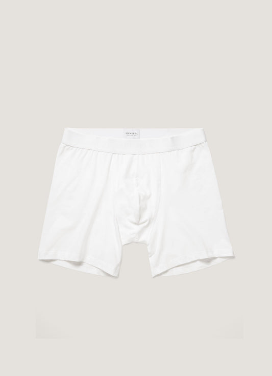 Men's Stretch Cotton Boxer Briefs in White