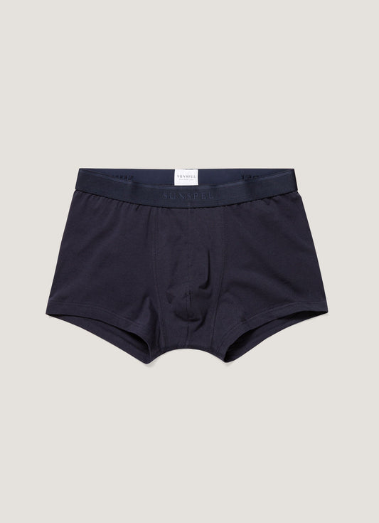 Mens Stretch Cotton Trunks In Navy