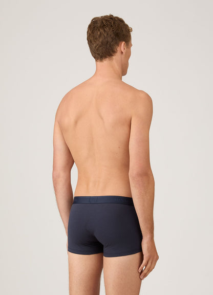 Mens Stretch Cotton Trunks In Navy