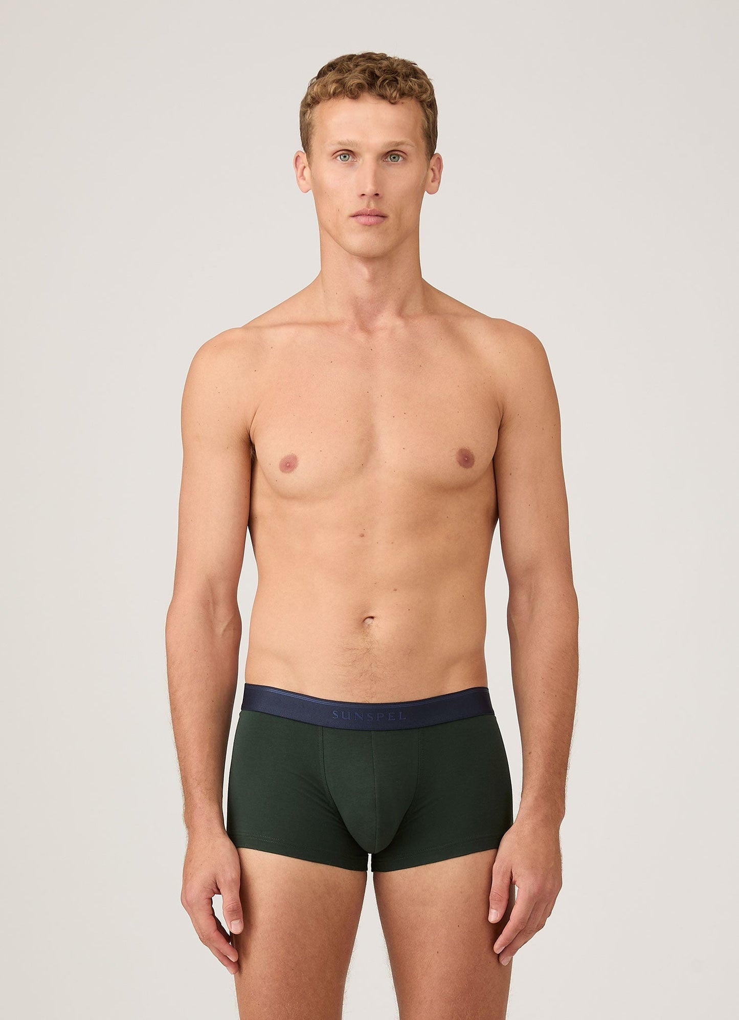 Mens Stretch Cotton Trunks In Seaweed Mtru4615 Gnfq