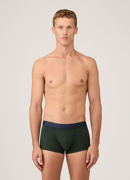 Mens Stretch Cotton Trunks In Seaweed Mtru4615 Gnfq