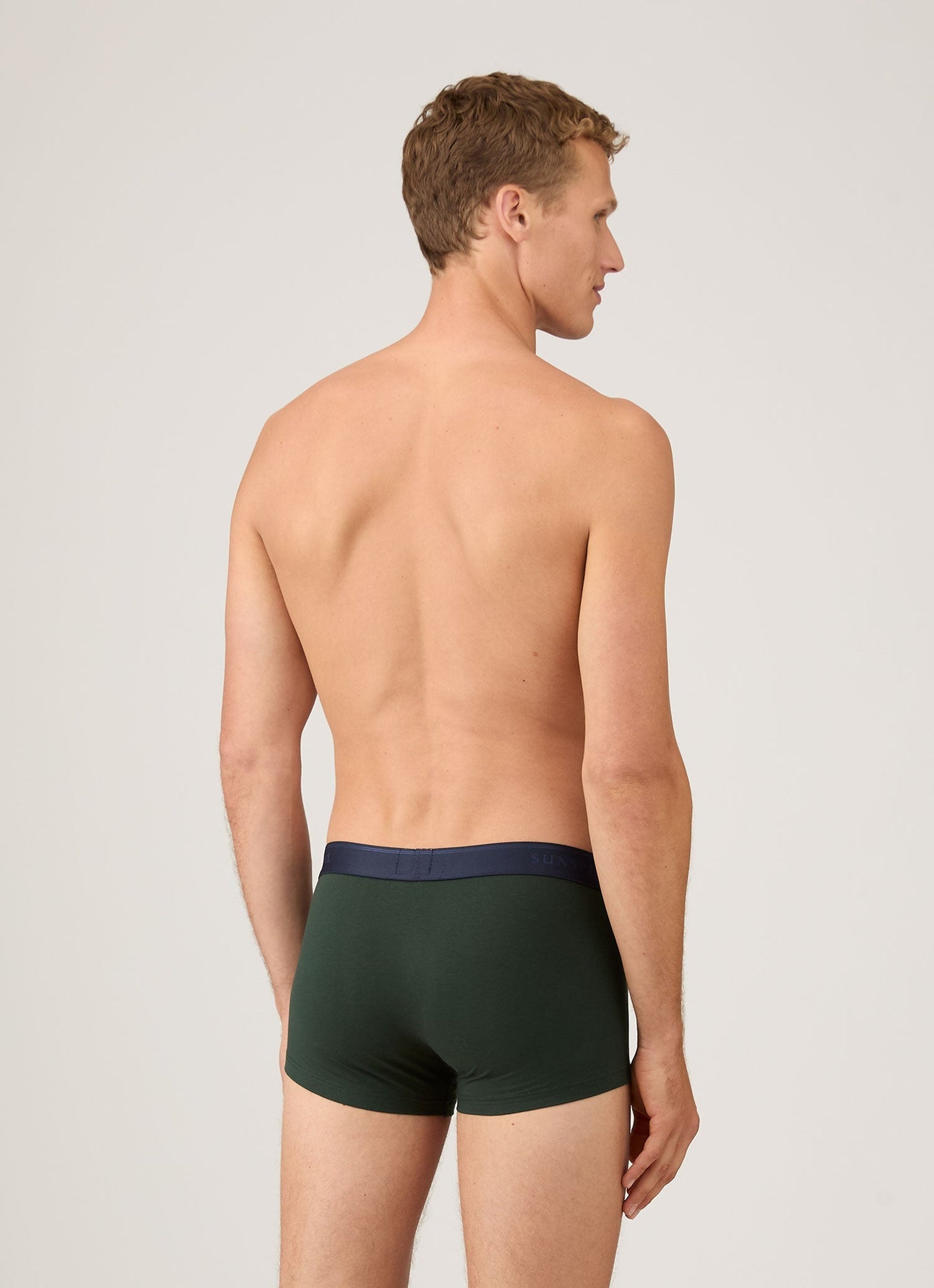 Mens Stretch Cotton Trunks In Seaweed Mtru4615 Gnfq