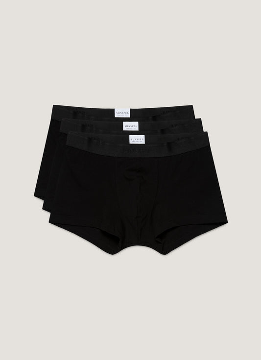 Mens Multipack Stretch Cotton Trunks In Black Packm45 Bkaa