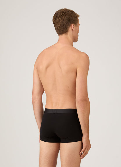 Mens Multipack Stretch Cotton Trunks In Black Packm45 Bkaa