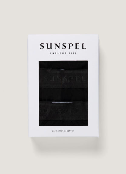 Mens Multipack Stretch Cotton Trunks In Black Packm45 Bkaa