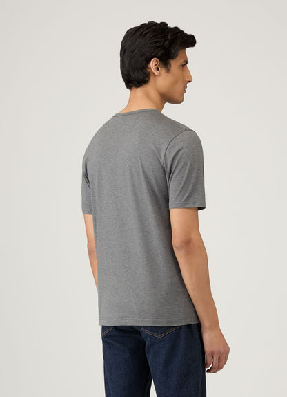 Short Sleeve Crew Neck T Shirt Charcoal Melange
