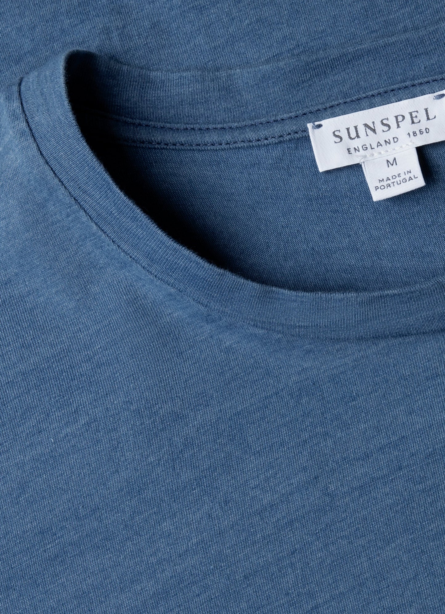 Mens Riviera Midweight Tshirt In Mid Indigo Wash Mtsh0007D Buvz
