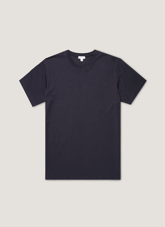 Mens Riviera Midweight Tshirt In Navy Mtsh0007R Buaa