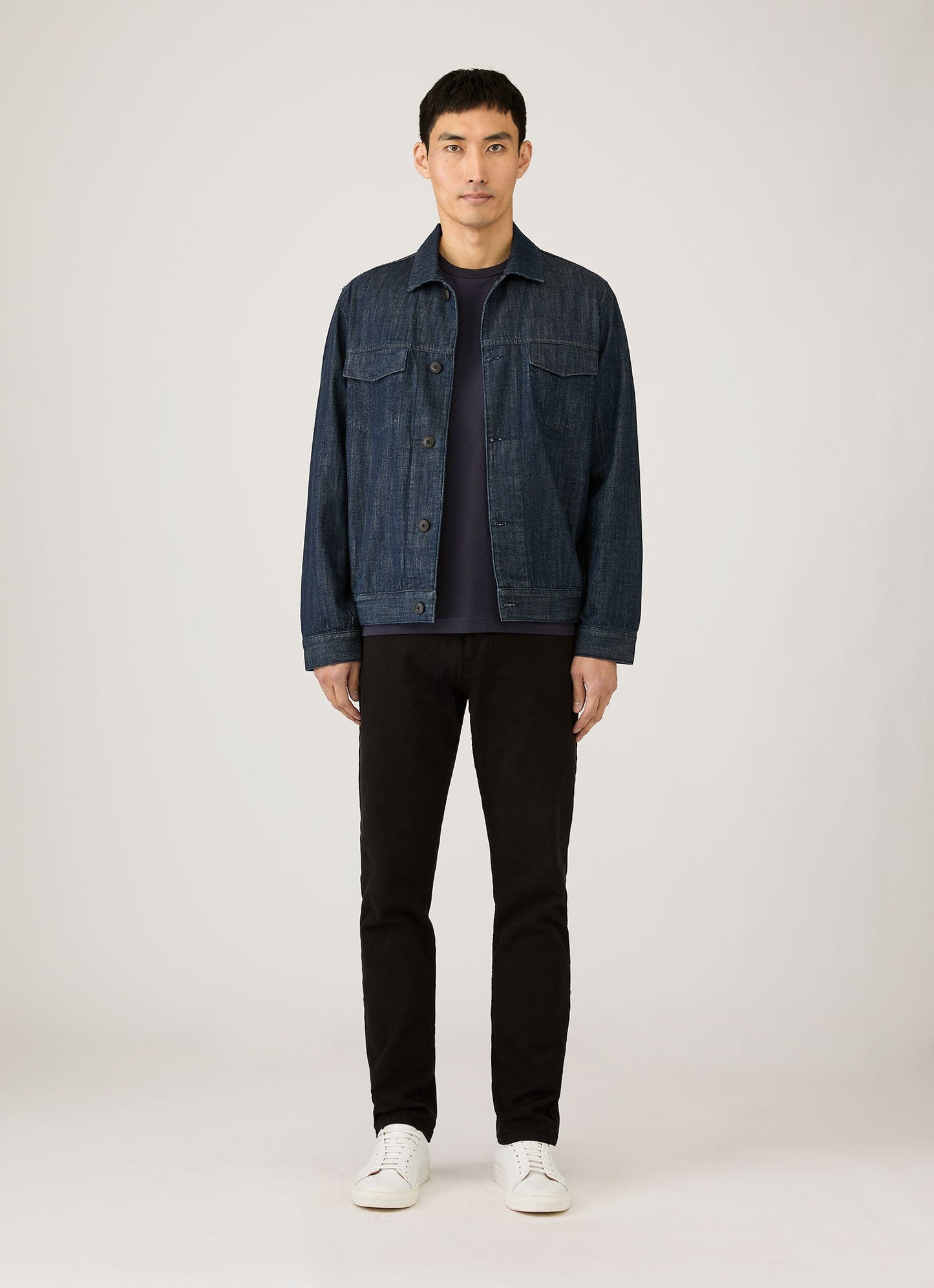 Mens Riviera Midweight Tshirt In Navy Mtsh0007R Buaa