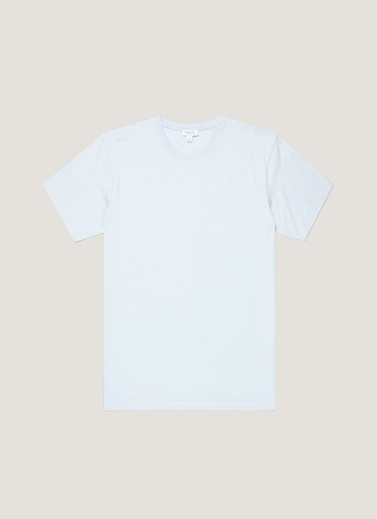 Mens Riviera Midweight Tshirt In Pastel Blue Mtsh0007R Buwr