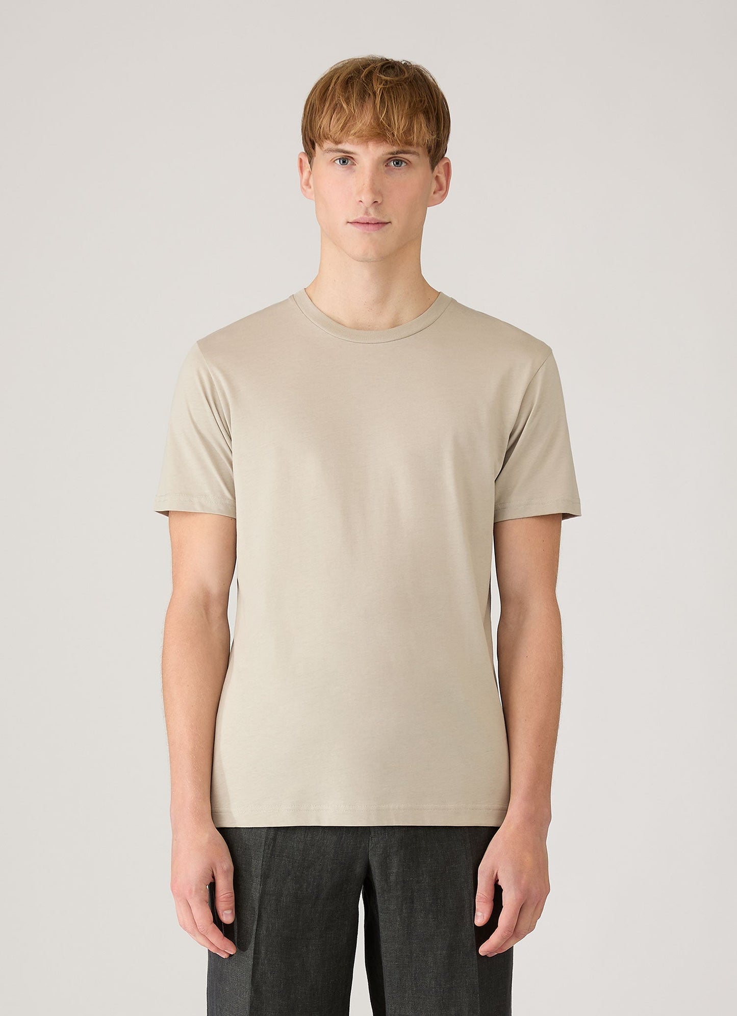 Mens Riviera Midweight Tshirt In Ash Mtsh0007R Gyfi