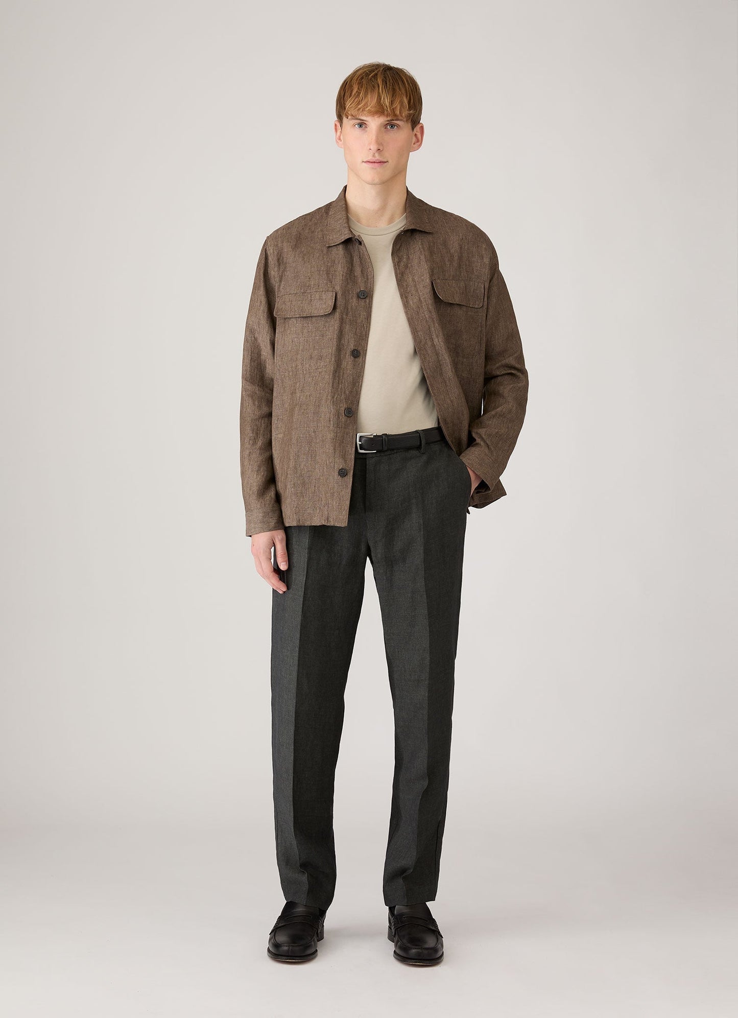 Mens Riviera Midweight Tshirt In Ash Mtsh0007R Gyfi