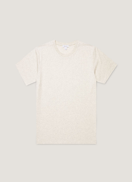 Mens Riviera Midweight Tshirt In Archive White Melange Mtsh0007R Whda