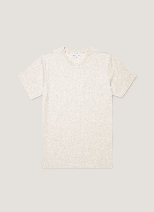 Mens Riviera Midweight Tshirt In Archive White Melange Mtsh0007R Whda