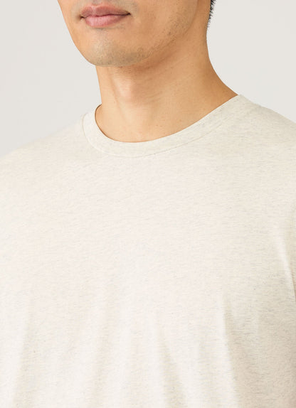 Mens Riviera Midweight Tshirt In Archive White Melange Mtsh0007R Whda