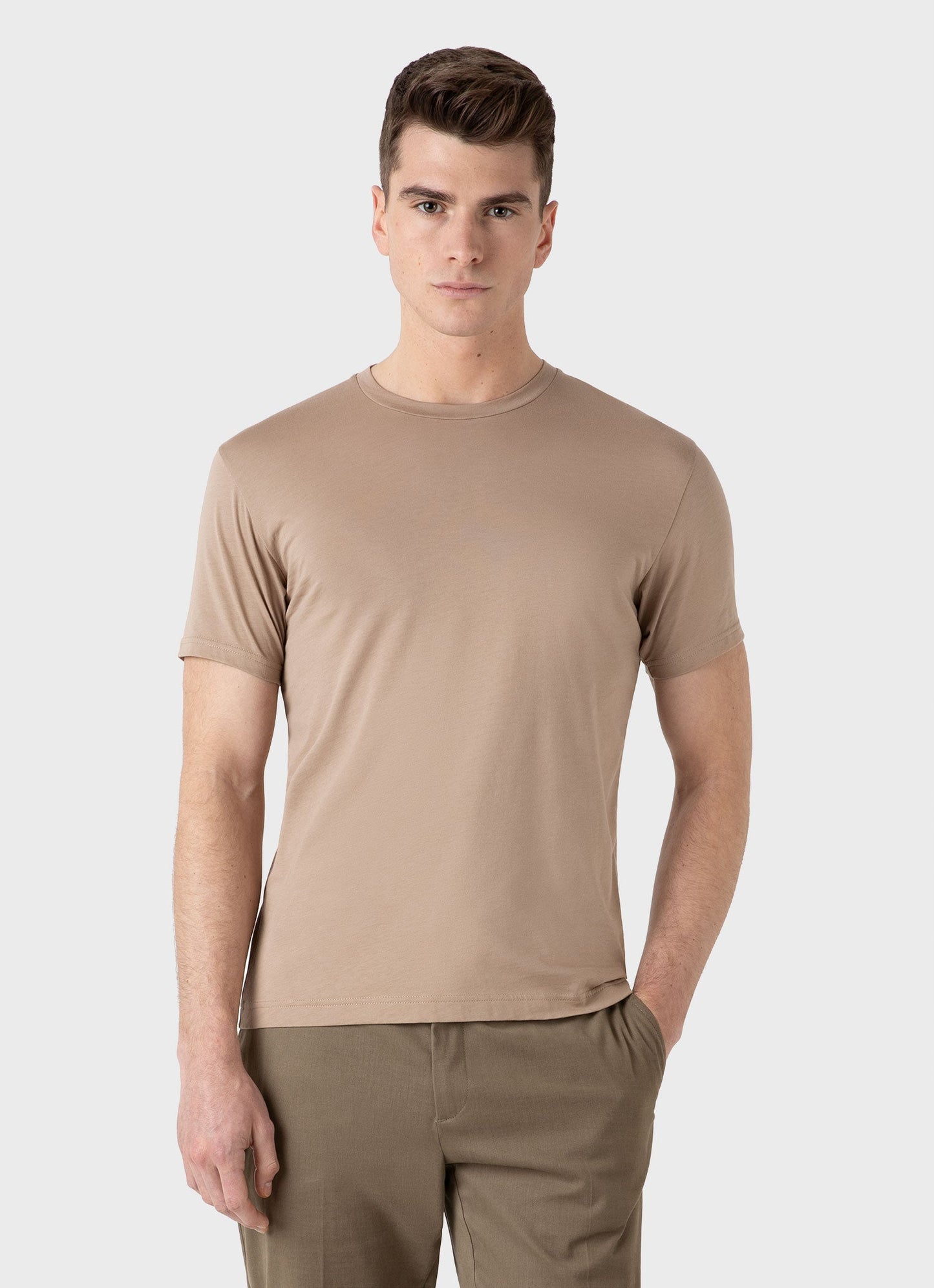 Mens Riviera Midweight Tshirt In Sandstone Mtsh0007S Brfc