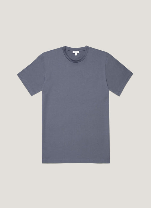Mens Riviera Midweight Tshirt In Slate Blue Mtsh0007S Buua