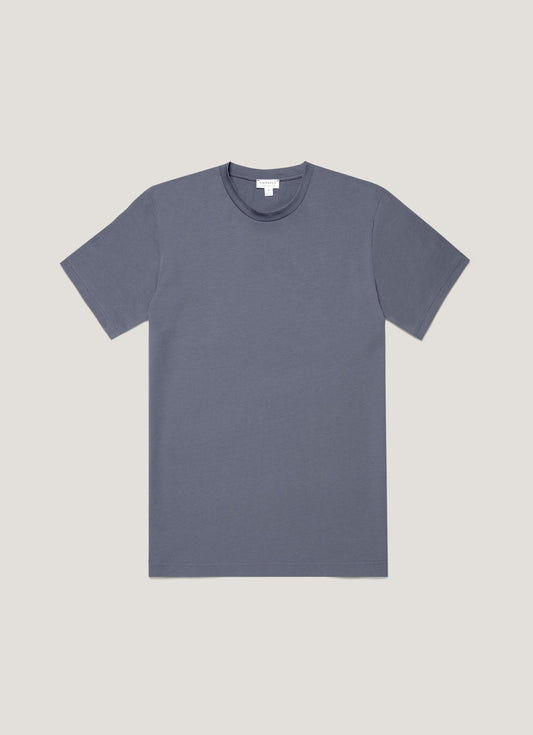 Mens Riviera Midweight Tshirt In Slate Blue Mtsh0007S Buua