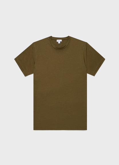 Mens Riviera Midweight Tshirt In Olive Green Mtsh0007S Gnia