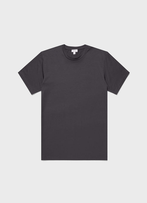 Mens Riviera Midweight Tshirt In Charcoal Mtsh0007S Gyab