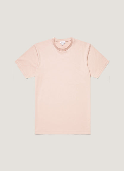 Mens Riviera Midweight T Shirt In Pale Pink Mtsh0007S Pkbj