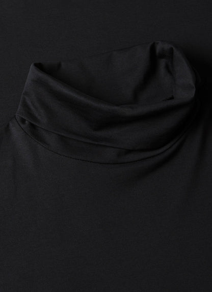 Mens Long Sleeve Roll Neck In Black
