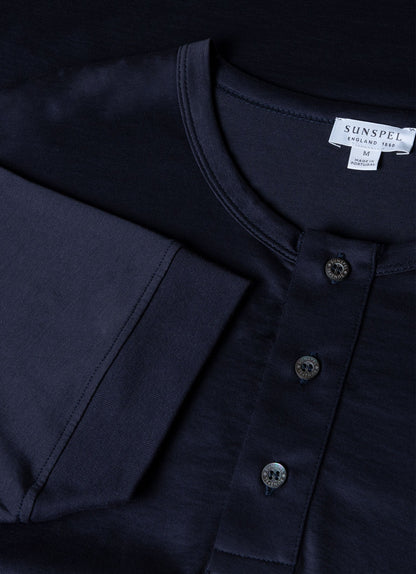 Henley T Shirt In Navy