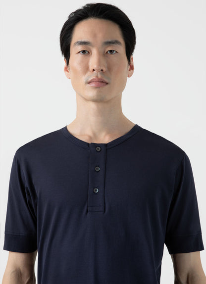 Henley T Shirt In Navy
