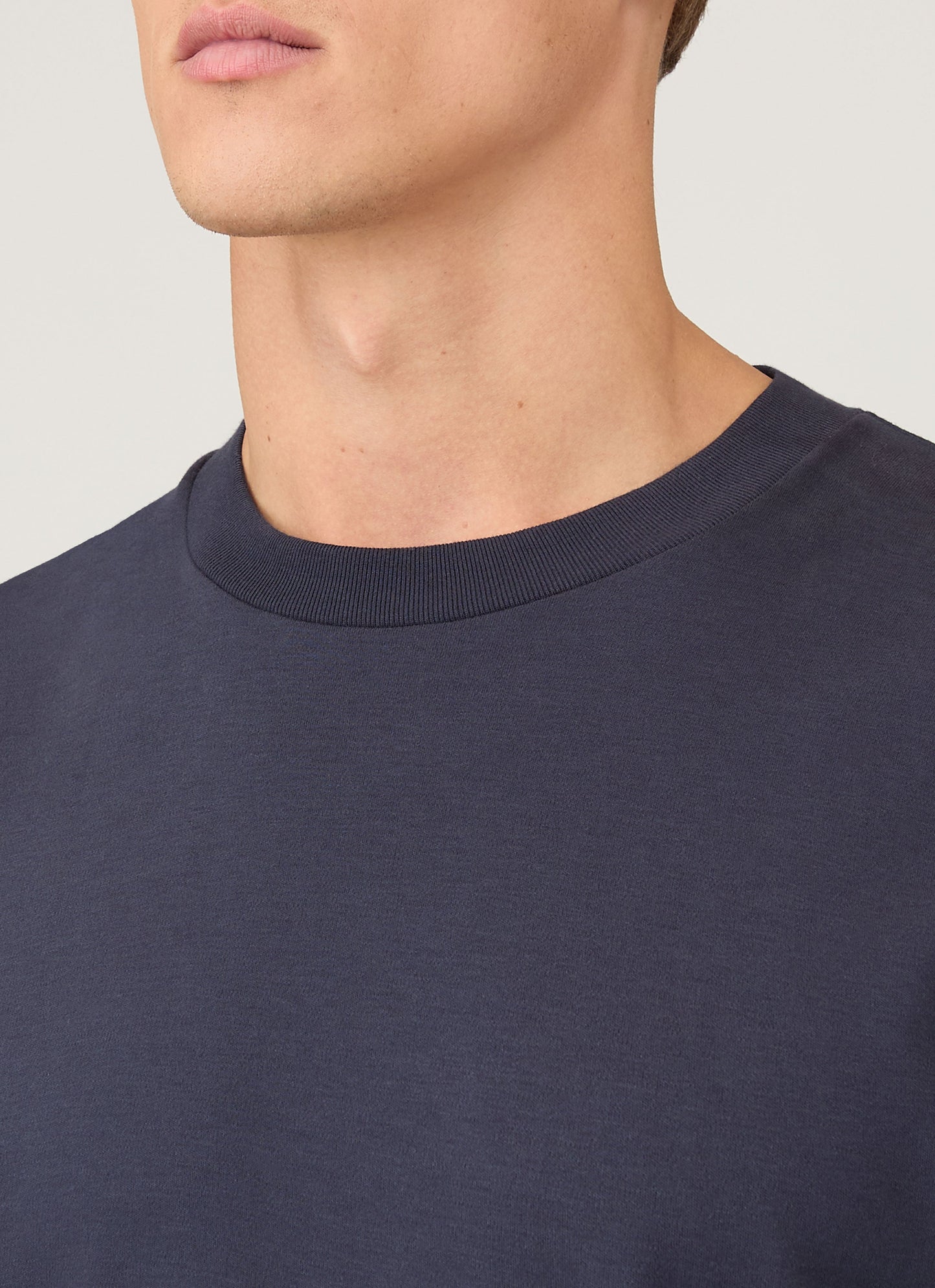Mens Oversized Heavyweight Tshirt In Navy Mtsh0180 Buaa