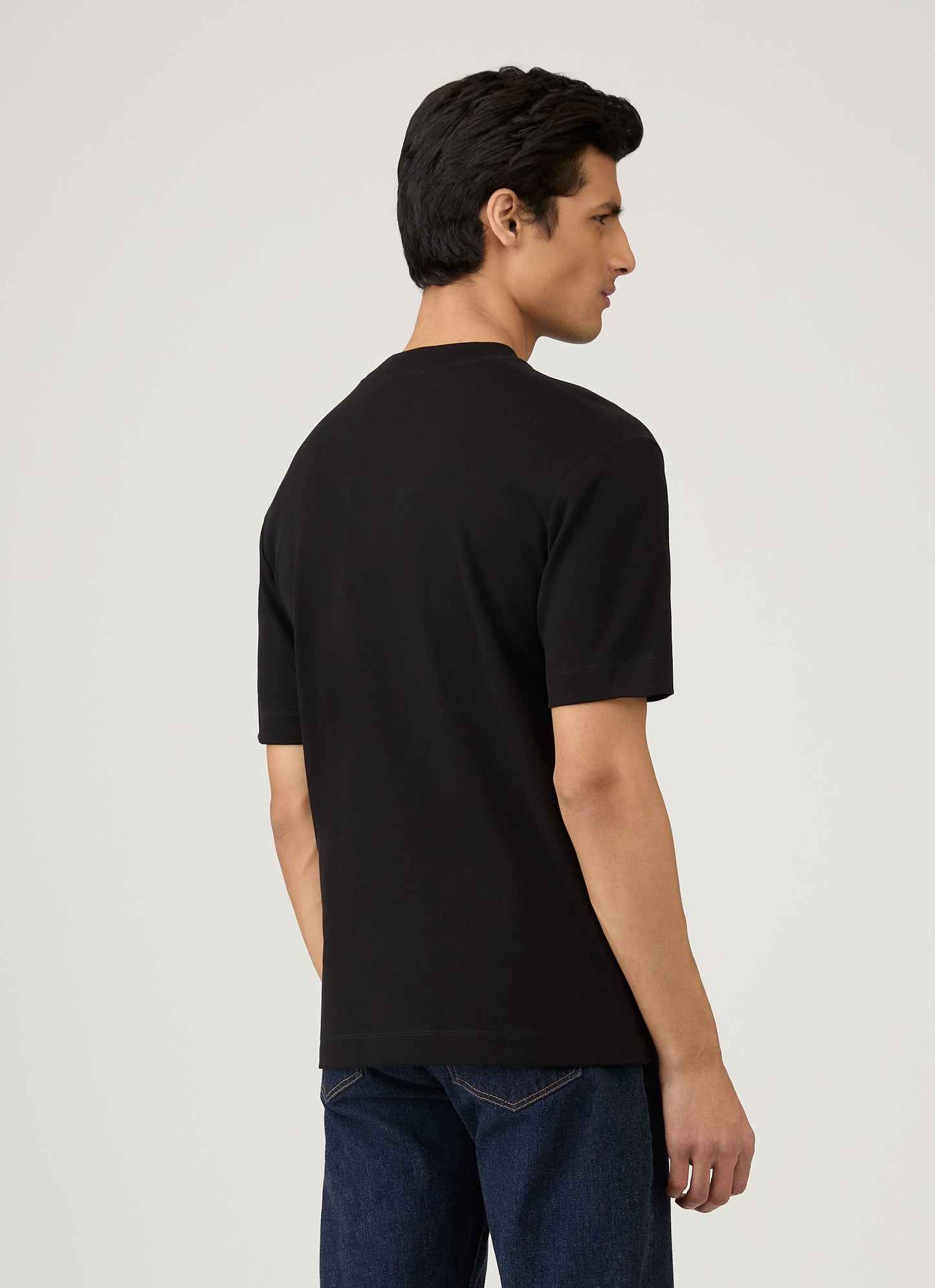 Mens Relaxed Fit Heavyweight Tshirt In Black Mtsh0181 Bkaa